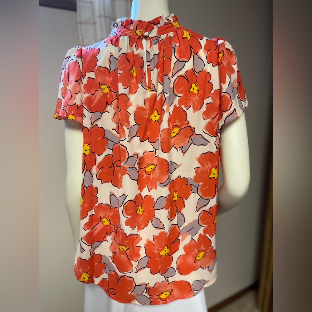 THML Coral Floral Puff-Sleeve Blouse - Picture 3 of 11